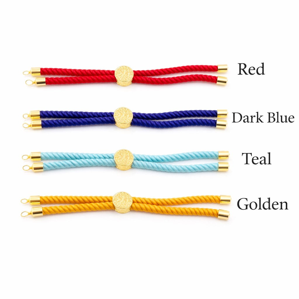 Adjustable Bracelet Rakhi - Diamond & Ruby Style Stones Style