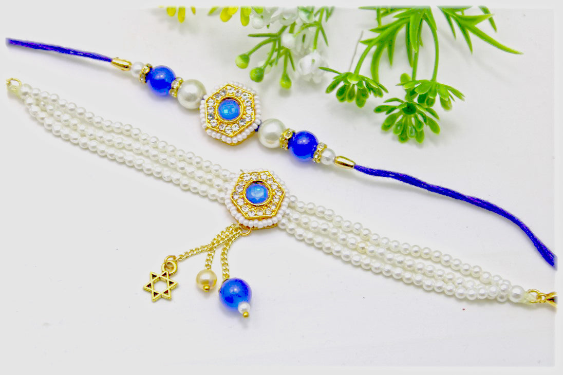 Bhai Bhabh Royal Rakhi Sets - Designer Style