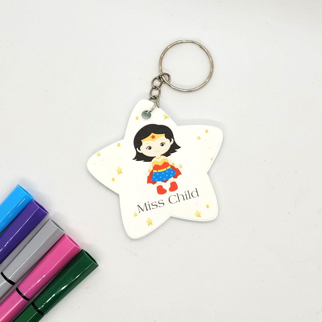 Teacher Superhero Keyrings