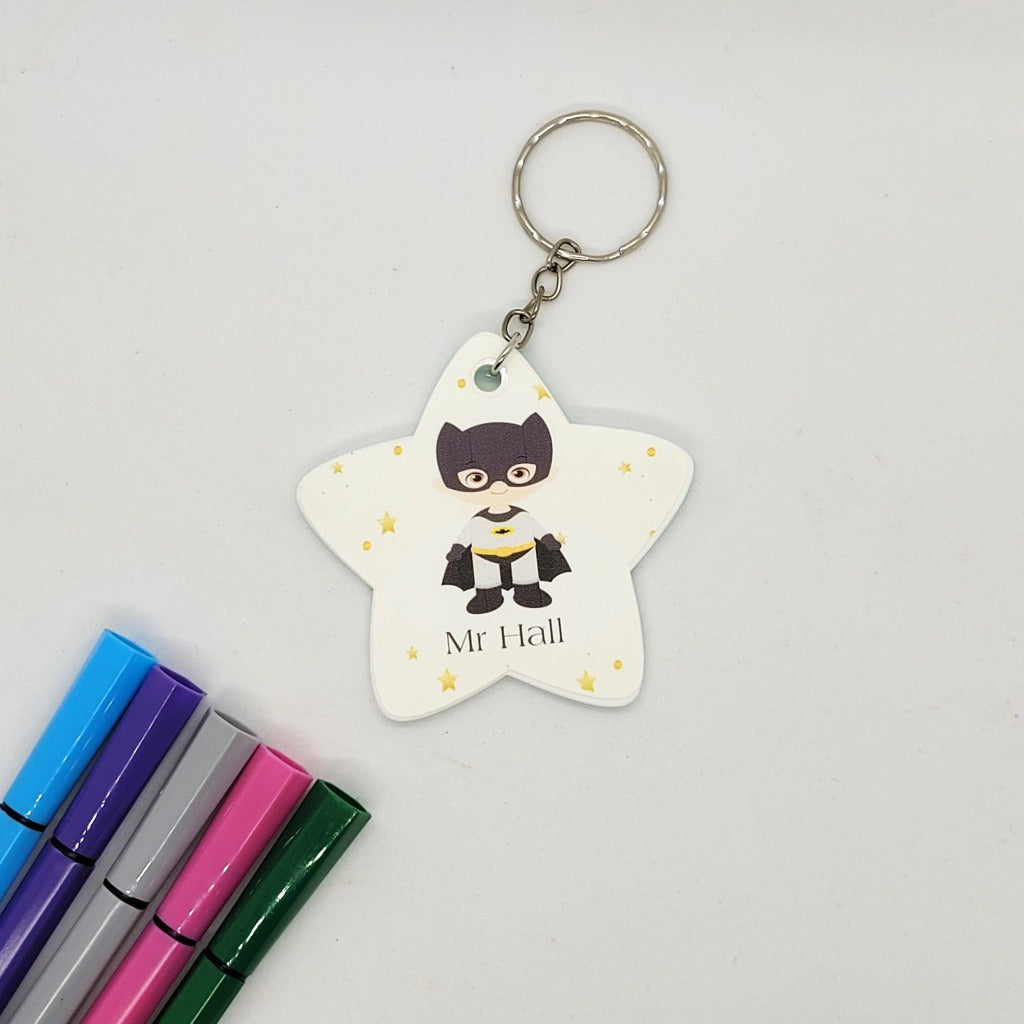 Teacher Superhero Keyrings