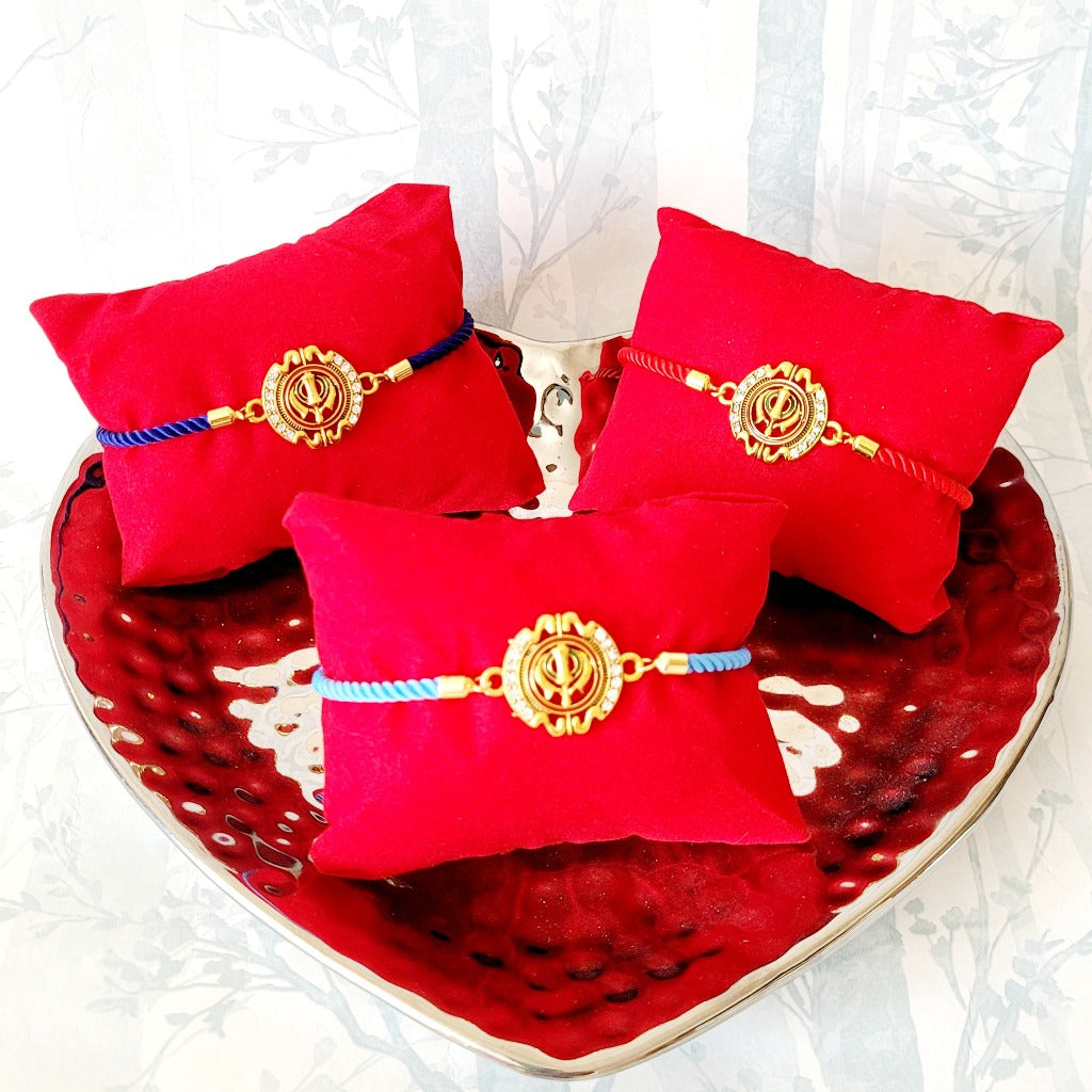 Unique Adjustable Rakhi Bracelet - Khanda