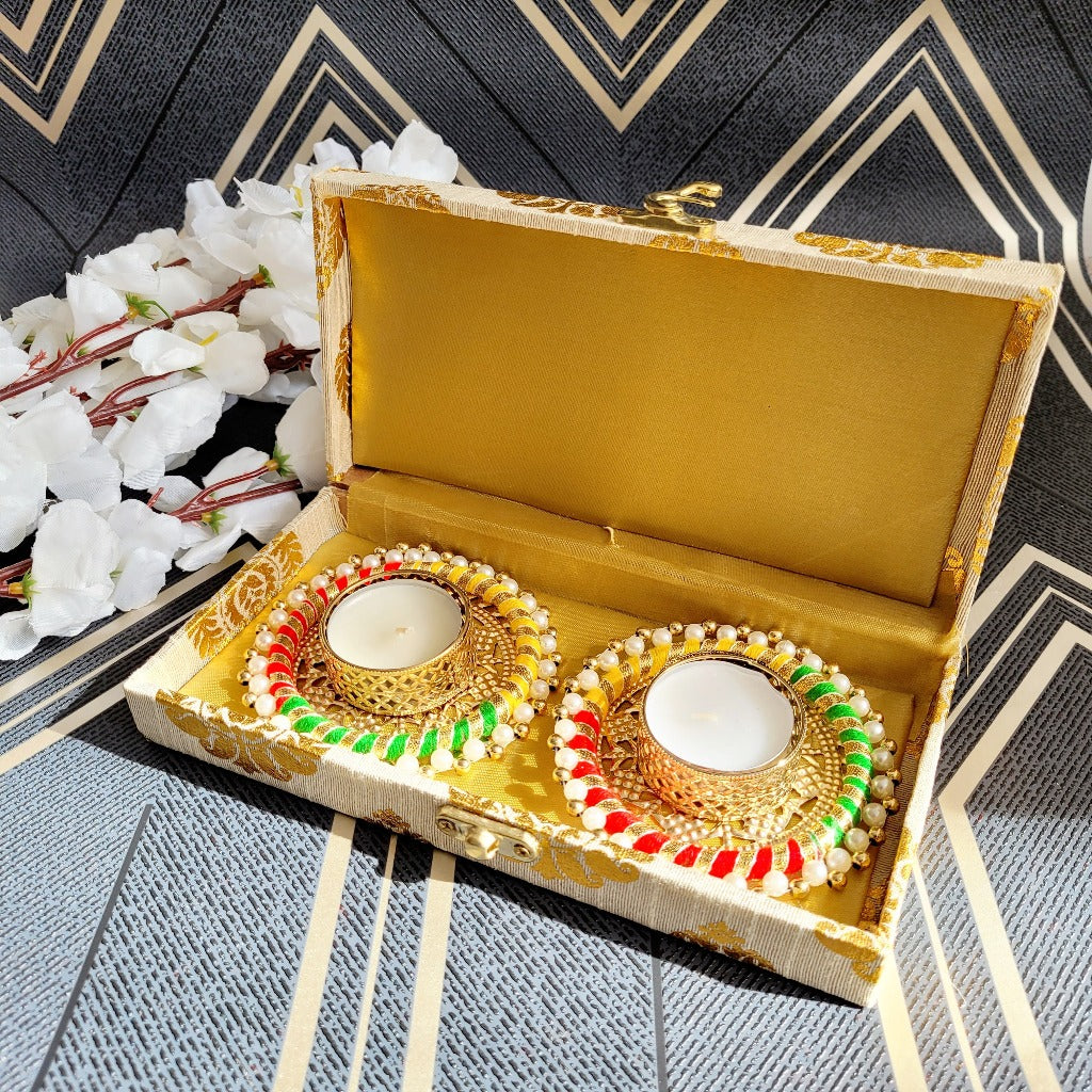 Diwali Round Diya in gift box, diyas, diwali decorations