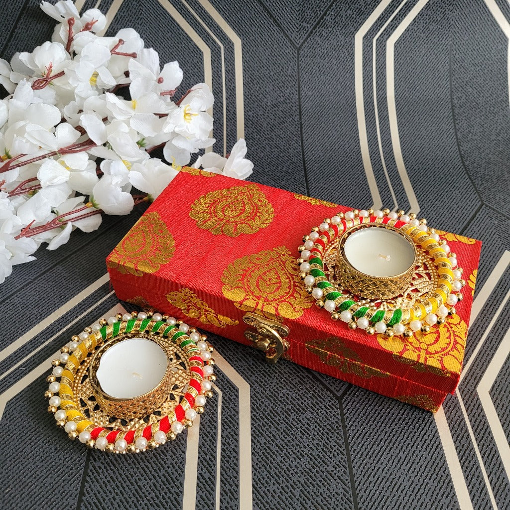 Diwali Round Diya in gift box, diyas, diwali decorations