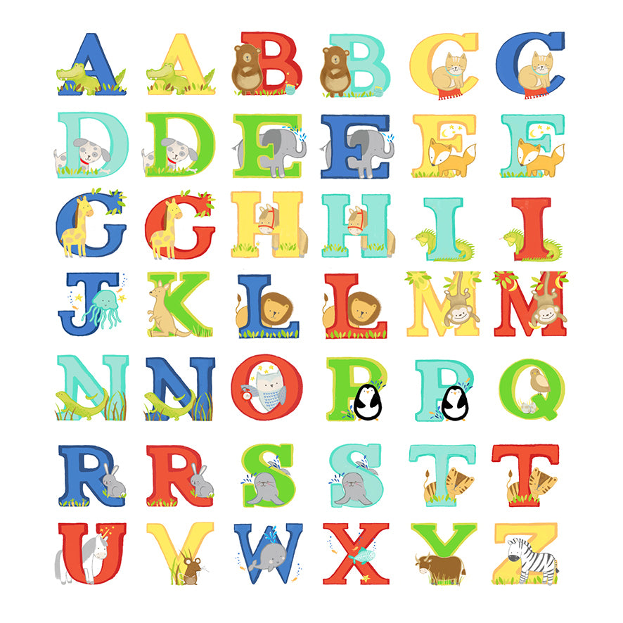 Personalised Animal Alphabet Name Frame