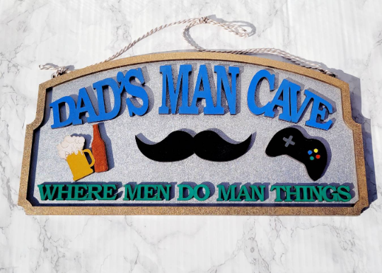 Dad's Cave Plaque, Father's Day Plaque