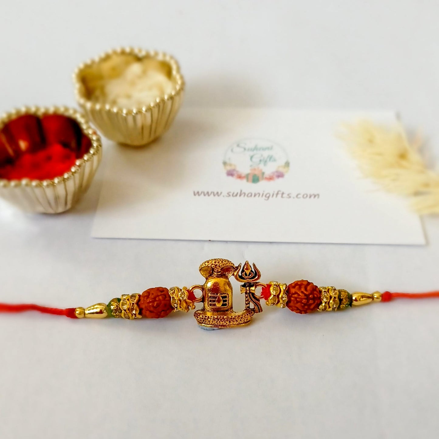 Elegant Shivling Trishul Rakhi