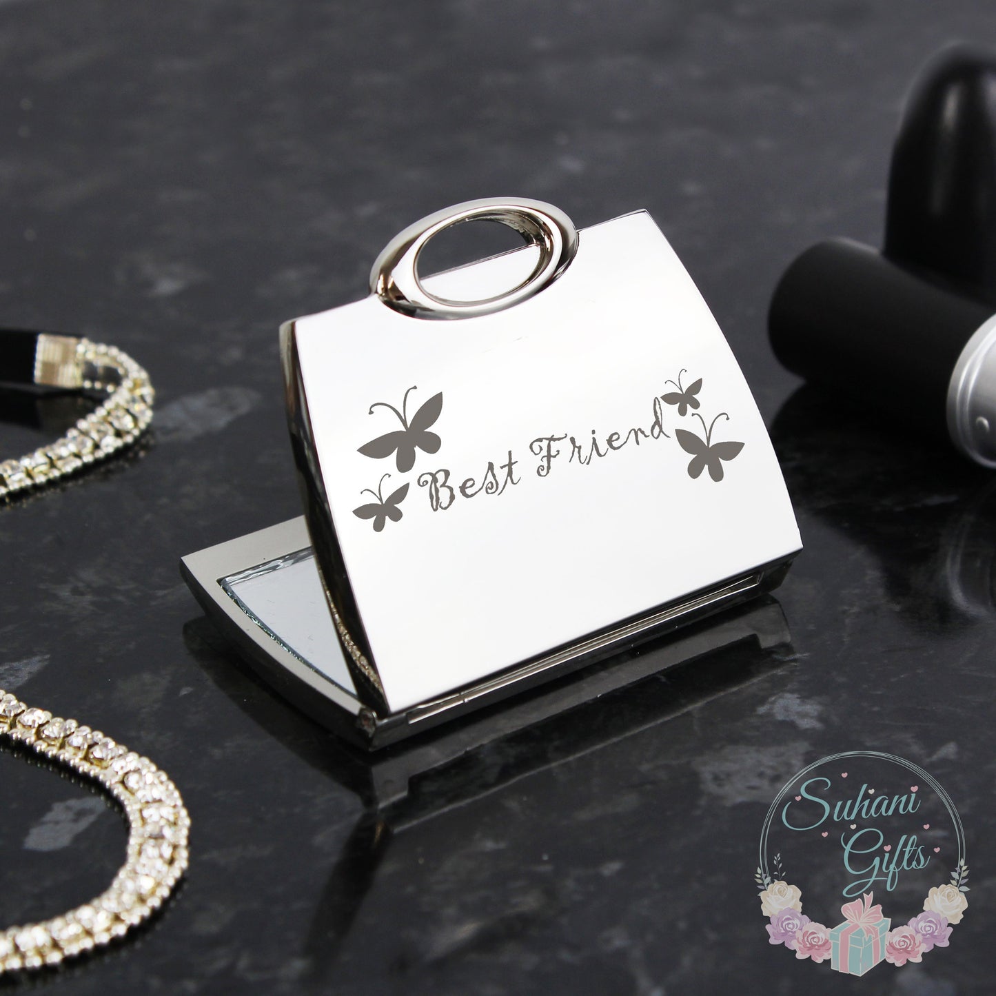 Best Friend Handbag Compact Mirror - Suhani Gifts