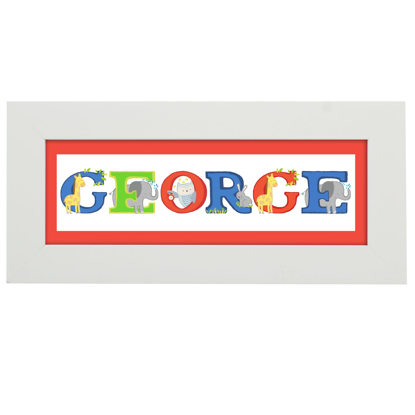 Personalised Animal Alphabet Name Frame