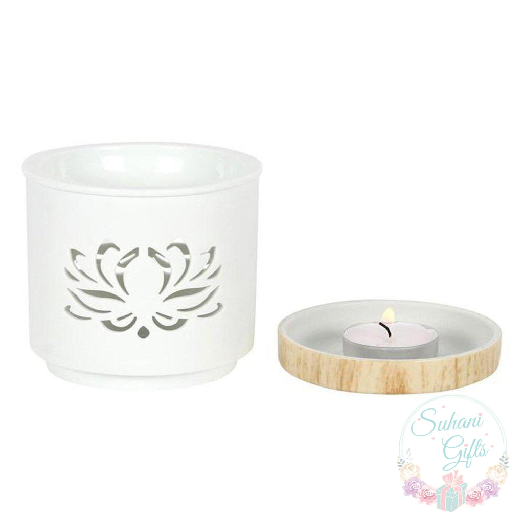 White Lotus Oil Burner-Suhani Gifts