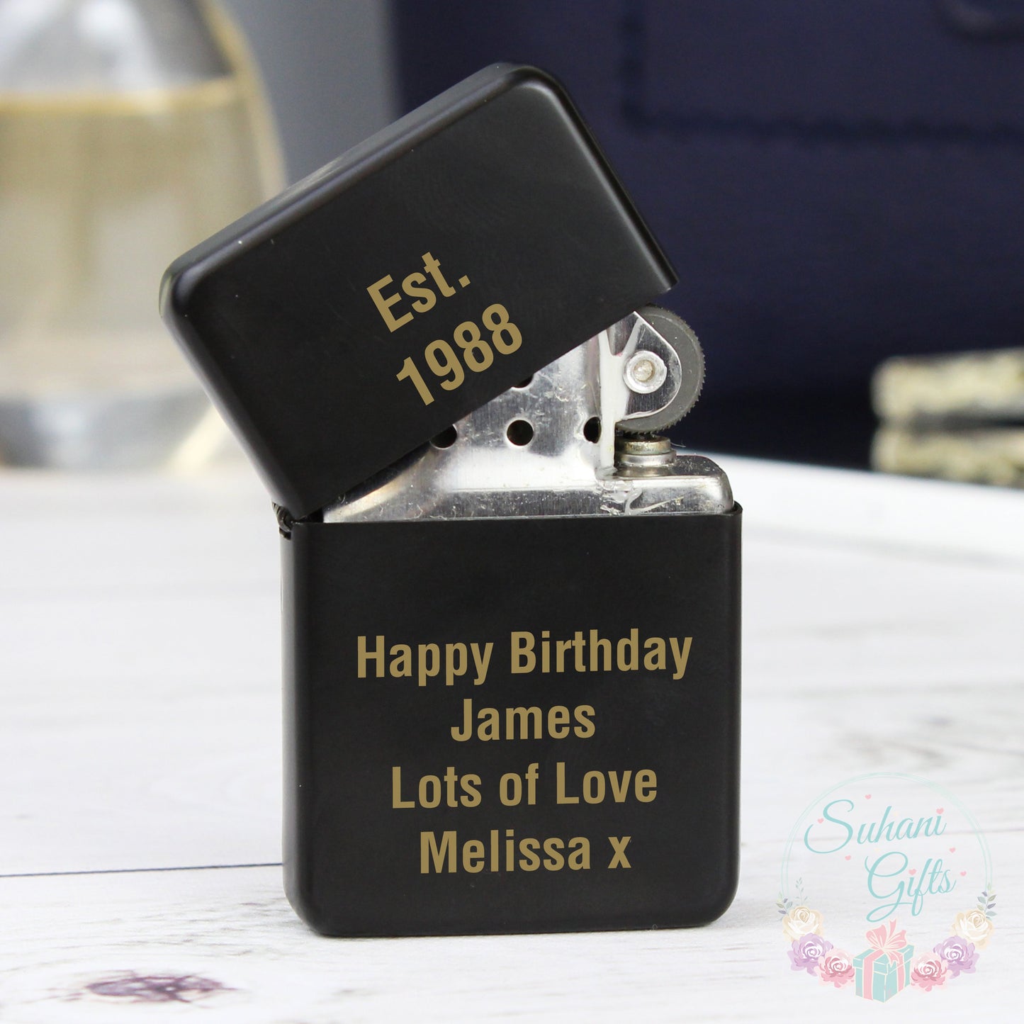 Personalised Black Lighter-Suhani Gifts