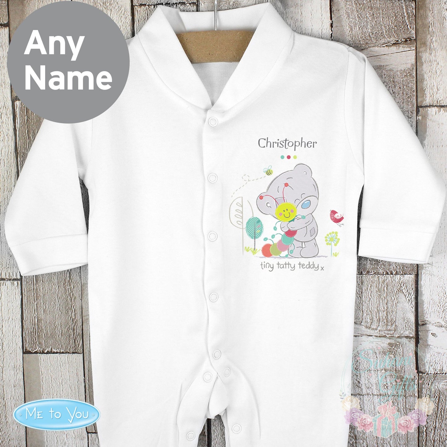 Personalised Tiny Tatty Teddy Cuddle Bug 0-3 Months Babygrow - Suhani Gifts