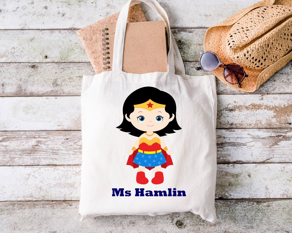 Superhero Teacher Tote Bag