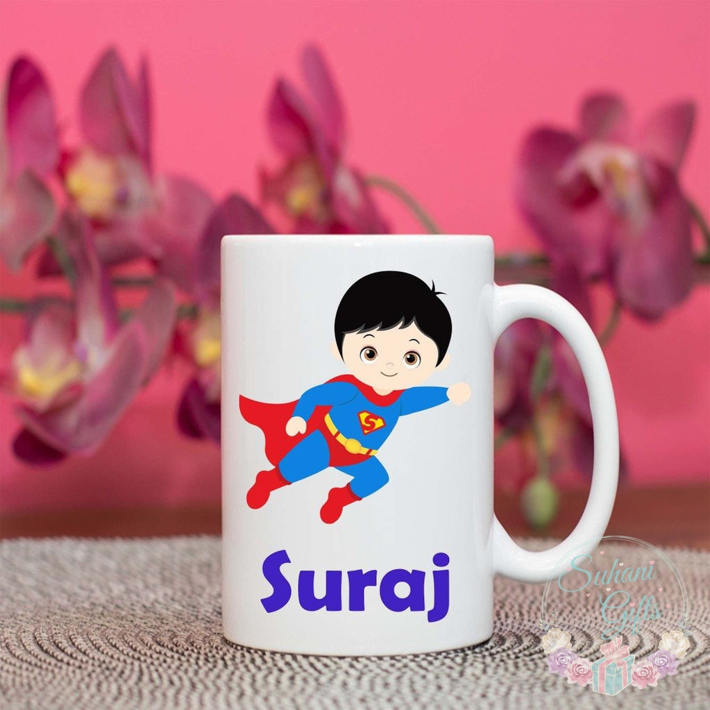 Personalised Boys Superhero Mug-Suhani Gifts