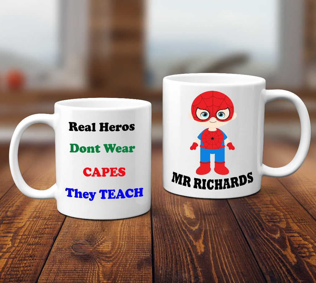 Superhero Teacher Mug - Male
