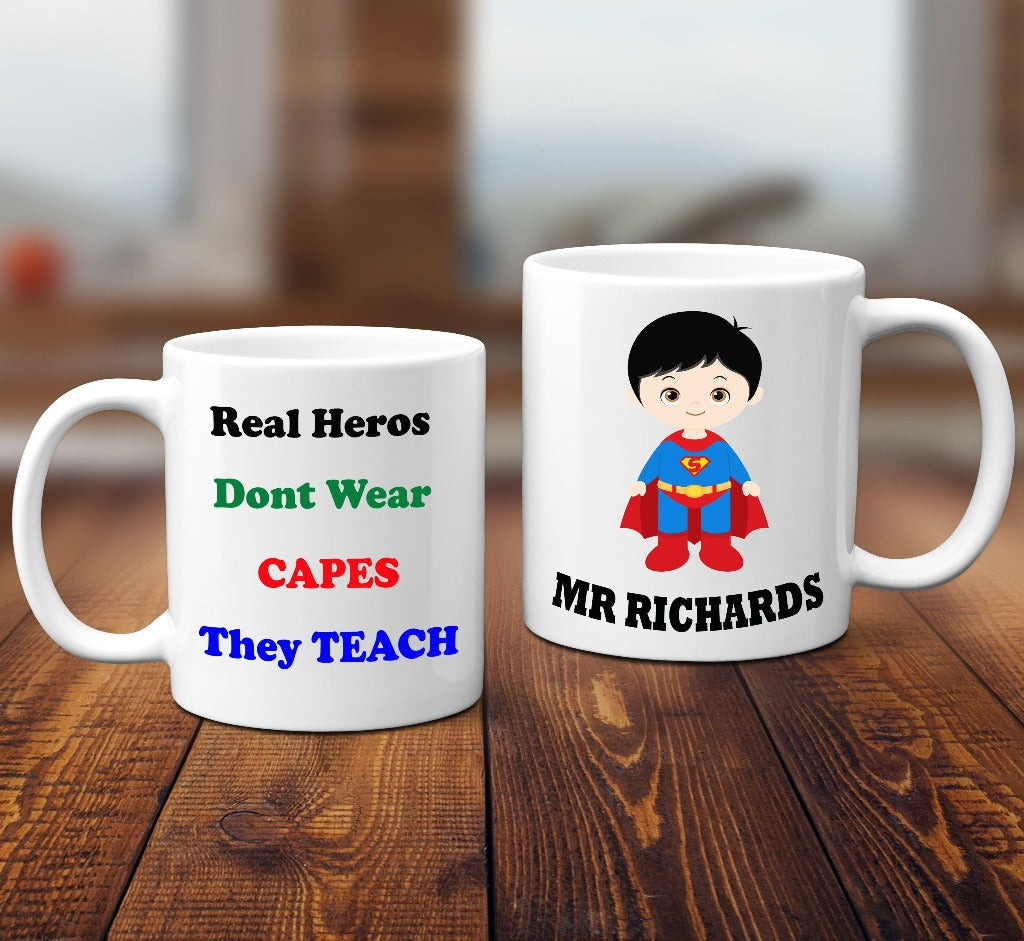 Superhero Teacher Mug - Male