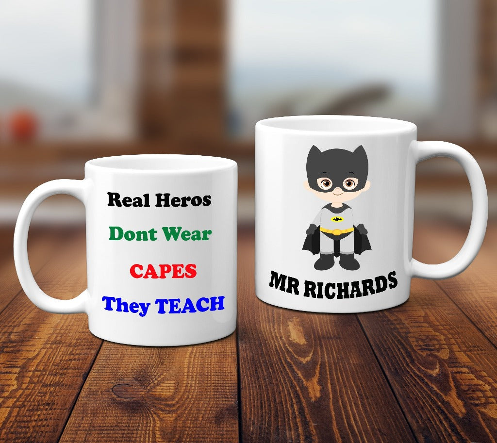Superhero Teacher Mug - Male