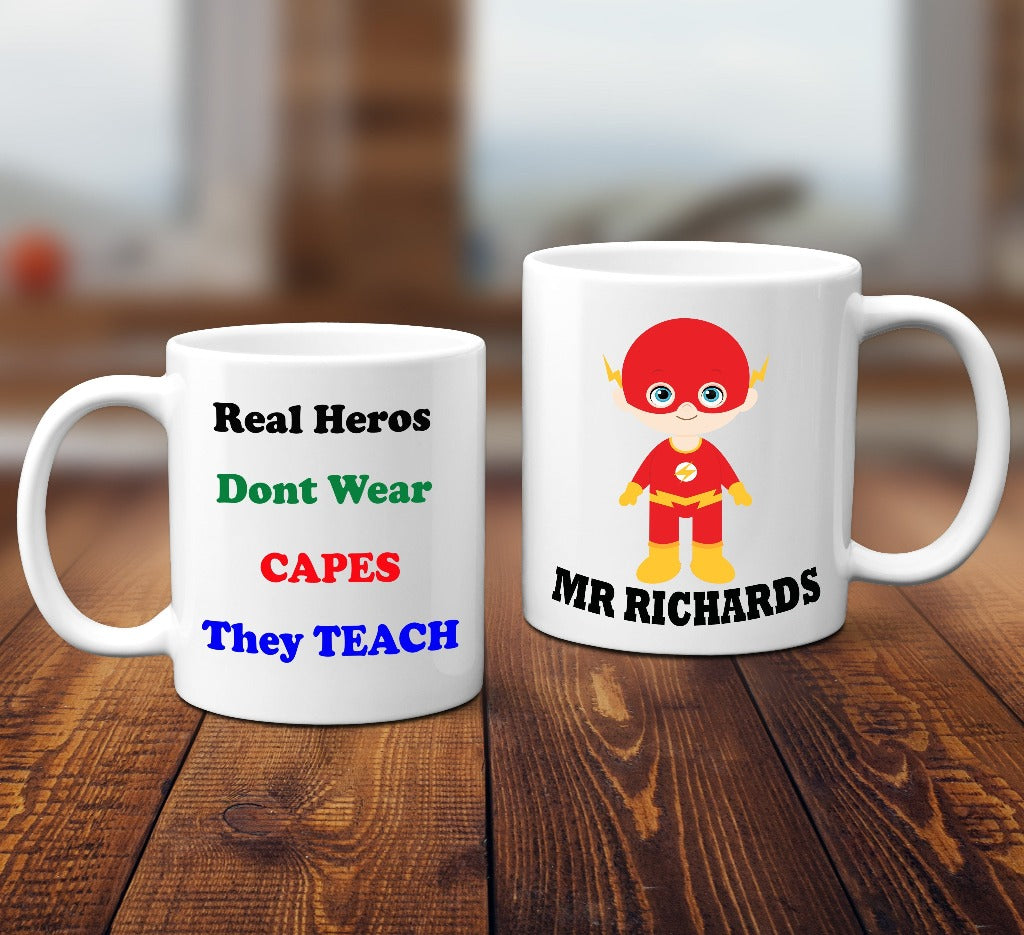Superhero Teacher Mug - Male