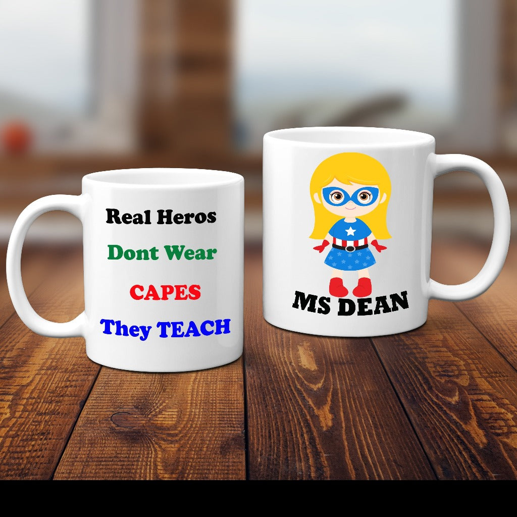 Superhero Teacher Mug - Female