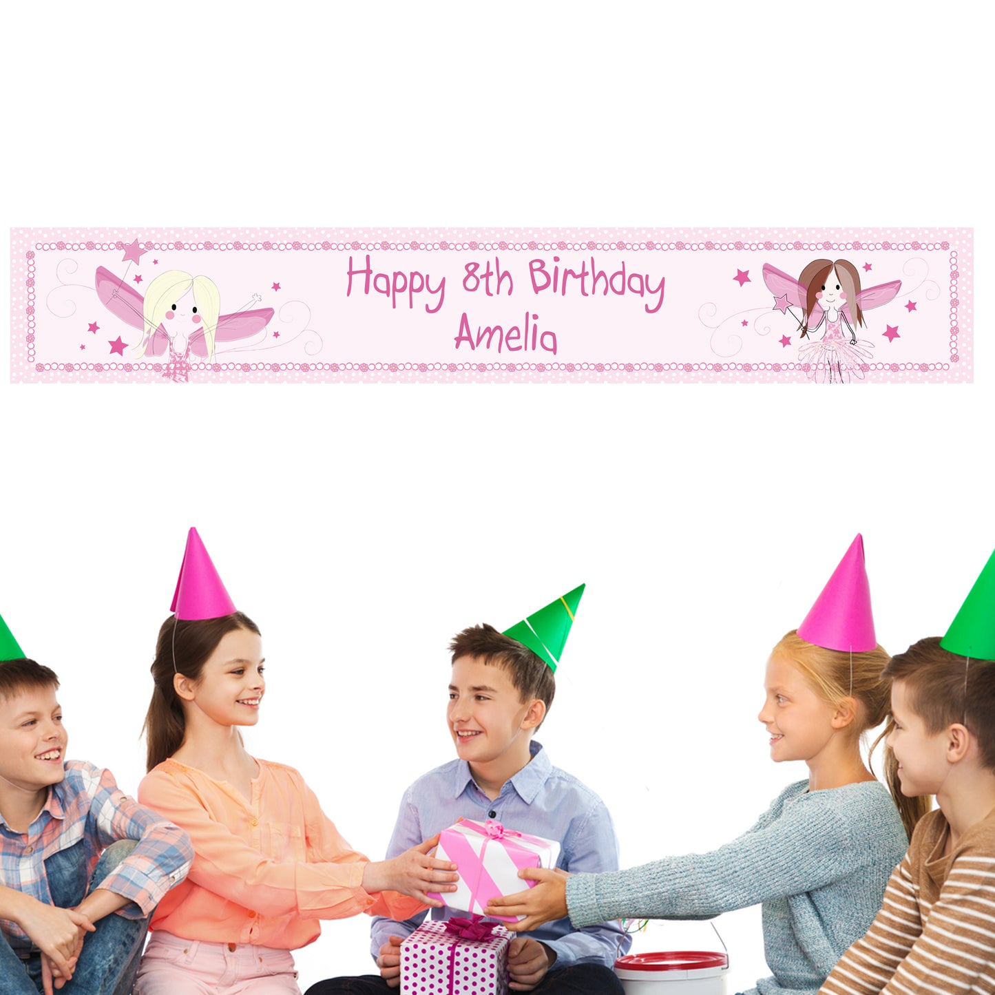 Personalised Fairy Birthday Banner