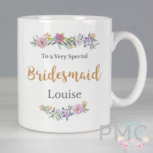 Personalised Floral Message Mug-Suhani Gifts