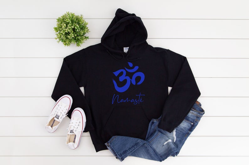 Om Namaste Hoodie, Aum Hoodie, Om, Yoga Hoodie