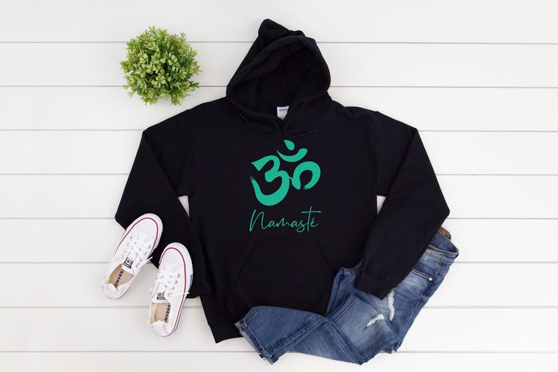 Om Namaste Hoodie, Aum Hoodie, Om, Yoga Hoodie