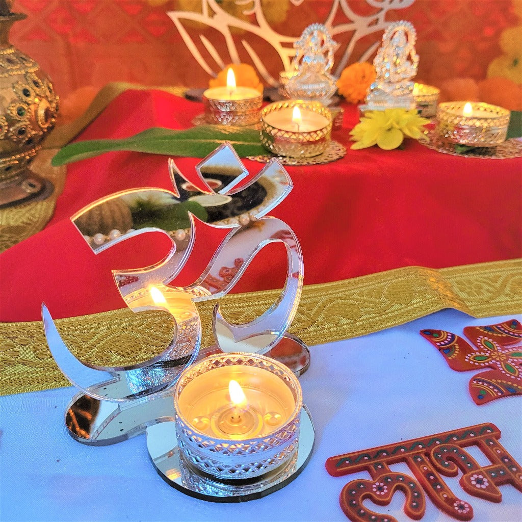 Om Sign freestanding mirror effect Diwali decoration and gift