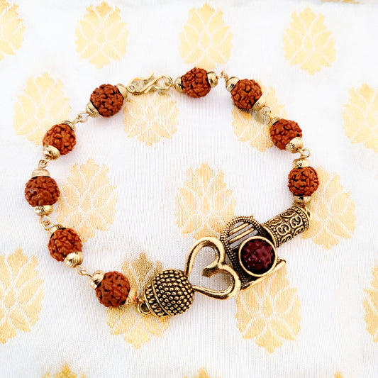 Traditional Shiva Rudraksh Raksha Bandhan Rakhi For Brother