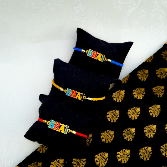 Bhai Rakhi Colorful Design Adjustable Bracelet Style
