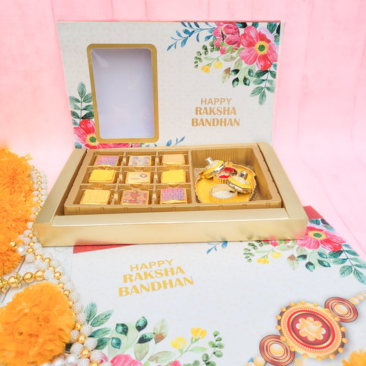 Floral Rakhi Set For Raksha Bandhan - Fast UK Delivery