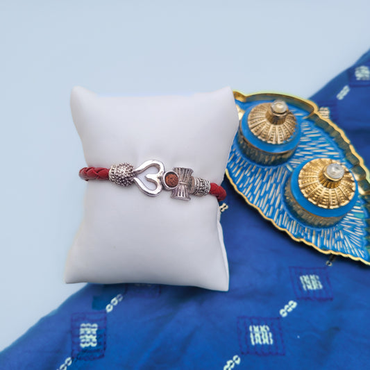 Silver Om Gold Om Rakhi Kada style