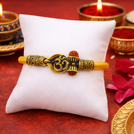 Om Spiritual Bracelet – Gold Finish Adjustable Bracelet