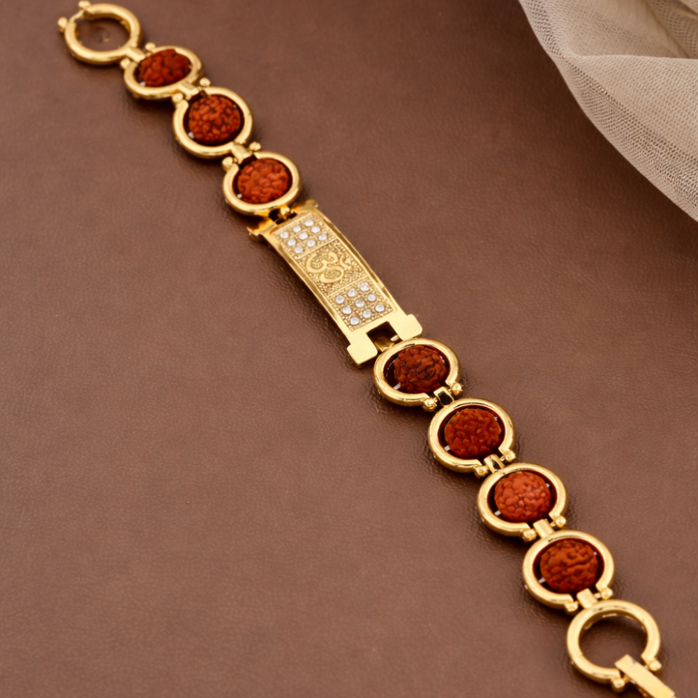 Premium OM and Rudraksh Bracelet Rakhi