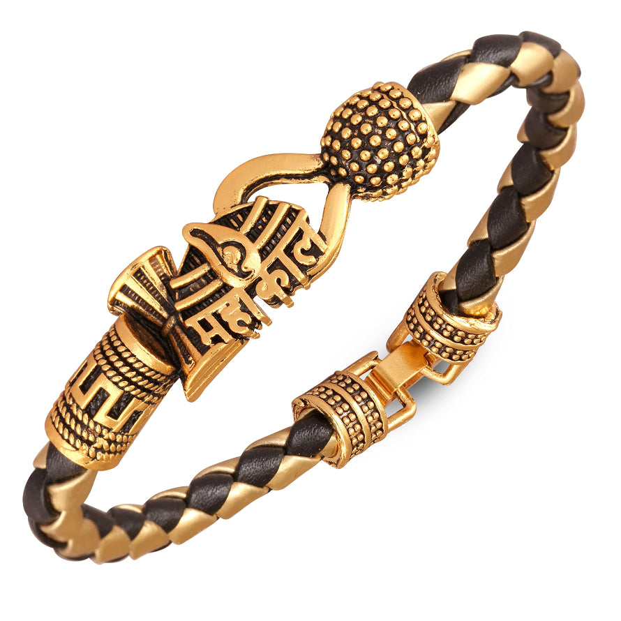 Mahakal Damru Bracelet – Lord Shiva Spiritual Bracelet for Men