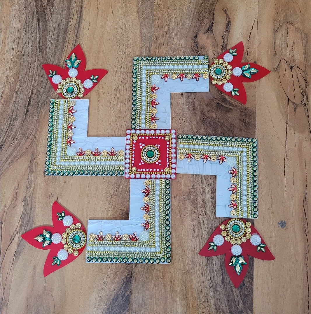Designer Swastik Acrylic Rangoli