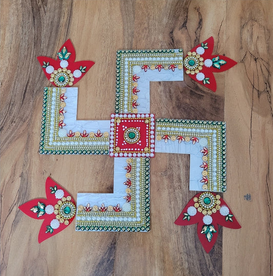 Designer Swastik Acrylic Rangoli