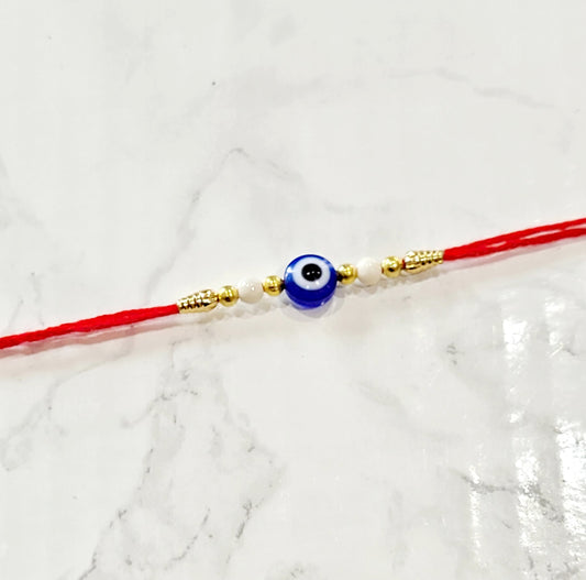 Evil eye Pearl Rakhi Rakhri bracelet, Rakhi, Simple Rakhi, Evil eye Rakhi