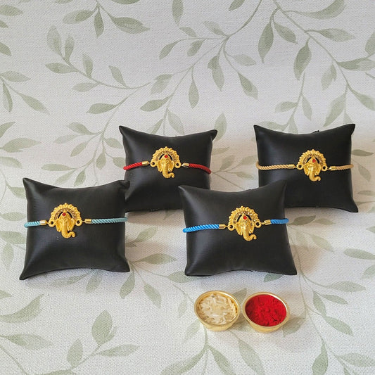 Adjustable Ganesh Rakhi Bracelet - symbolizes success and good fortune