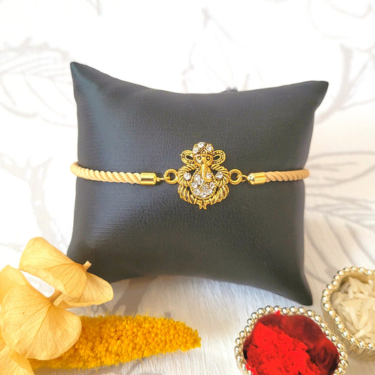 Bal Ganesh Rakhi Designer Style Adjustable Bracelet
