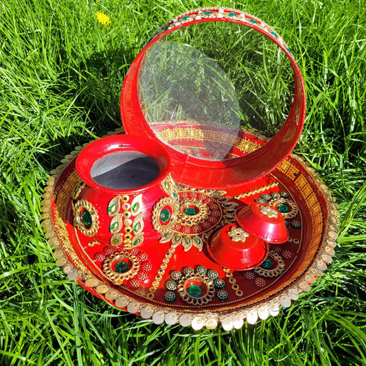 Traditional Karwa Chauth Thali set
