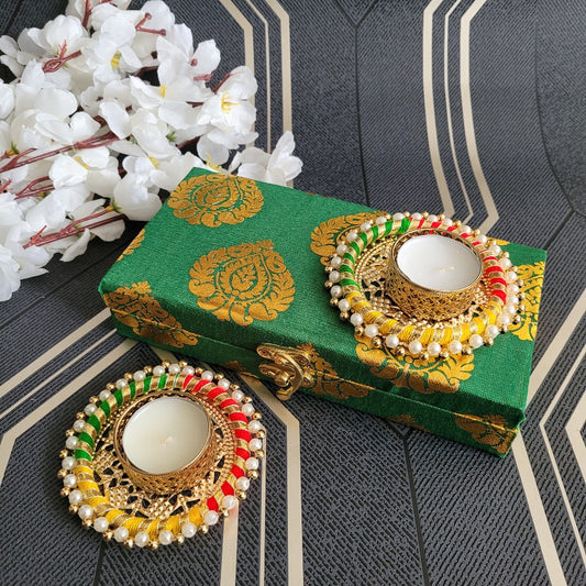Diwali Round Diya in gift box, diyas, diwali decorations
