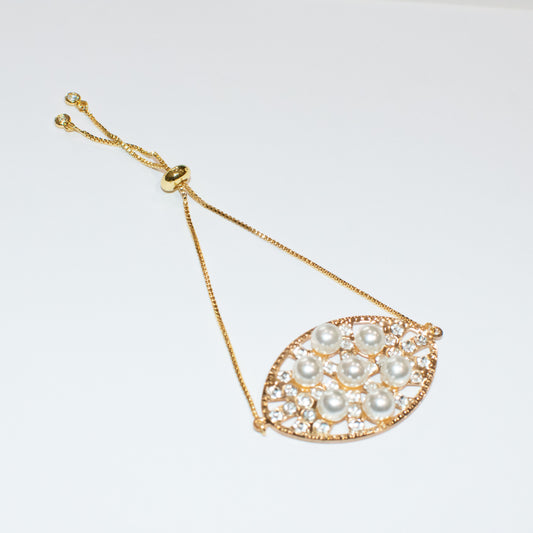 Adjustable golden bracelet Bhabhi Rakhi