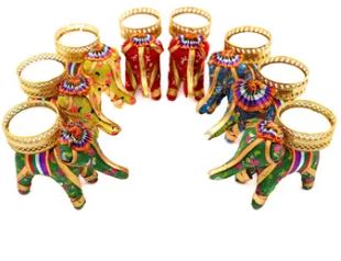 Elephant Tea Light Candle Holder Diwali Home Decor