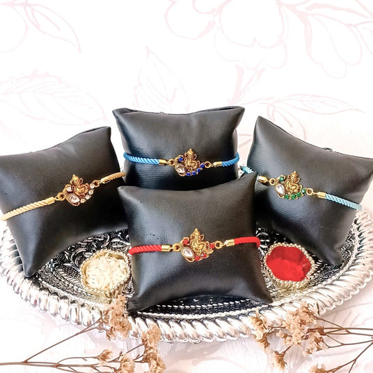 Adjustable Rakhi Bracelet - Ganesha Ek Dant Dayavant