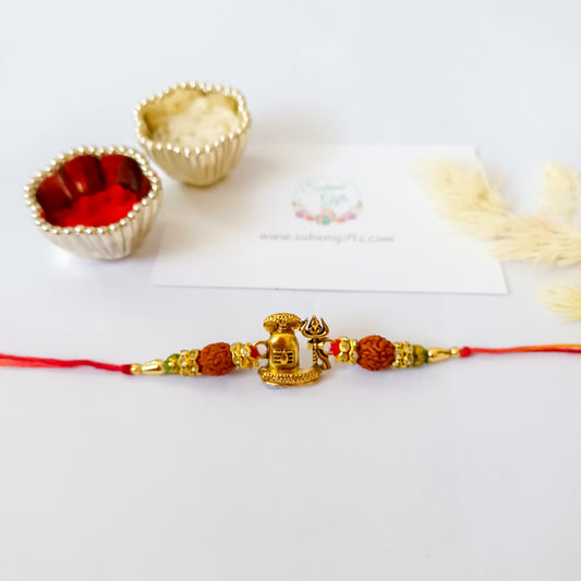 Elegant Shivling Trishul Rakhi