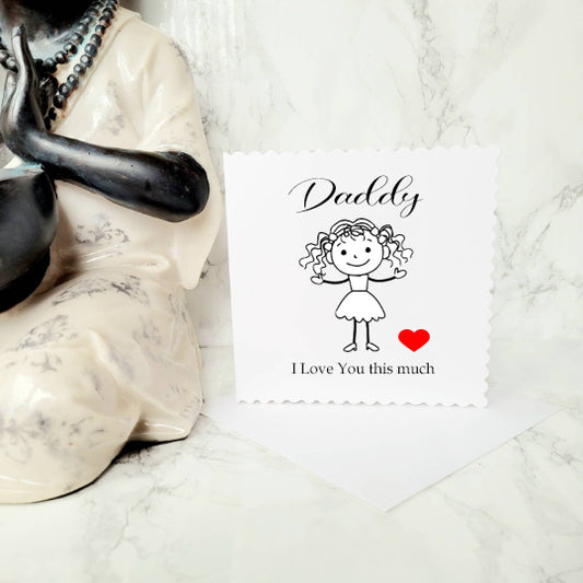 Father's Day card, Dad Fathers Day card, Dad Card, Special Dad Card, I Love you this much card Daddy, Daddy Love card, Daddy Fathers day