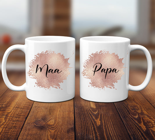 Maa & Papa Mug Set