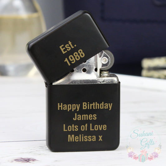 Personalised Black Lighter-Suhani Gifts