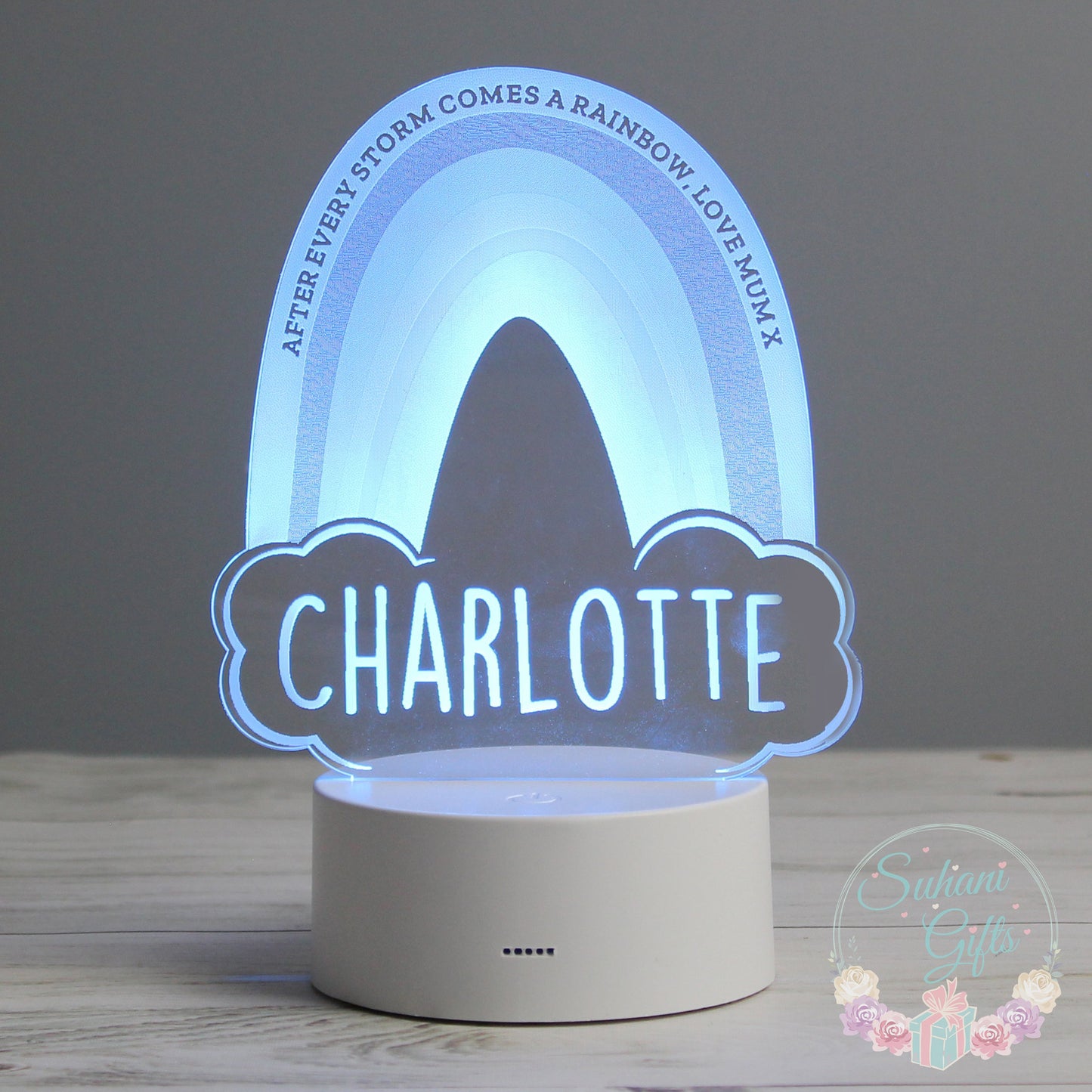 Personalised Rainbow LED Colour Changing Night Light-Suhani Gifts