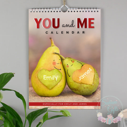 Personalised A4 Couple You And Me Calendar - Suhani Gifts
